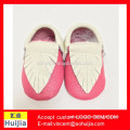 Alibaba top products100% handmade genuine leather leaves style rose color Kids Casual Shoes Moccasins Shoes Girl's Shoes
